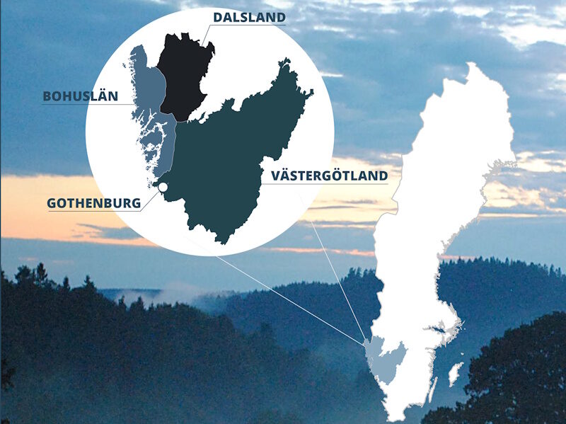 Karte Westschweden