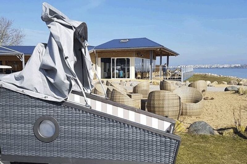 Slapen in een strandkorf op het eiland Fehmarn